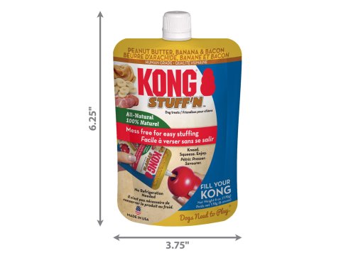 KONG Stuff'N Dog Treat Paste Pouch Peanut Butter, Bacon & Banana 1ea/6 oz