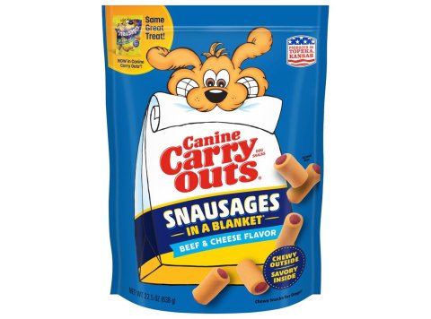 Canine Carry Outs Snausages in a Blanket Dog Treats Beef & Cheese 1ea/22.5 oz