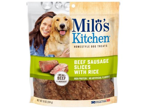 Milo's Kitchen Beef Sausage Slices with Rice Dog Treats 1ea/10 oz