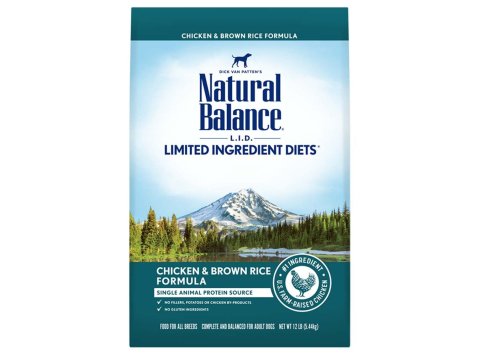 Natural Balance Pet Foods L.I.D. Adult Dry Dog Food Chicken & Brown Rice 1ea/12 lb