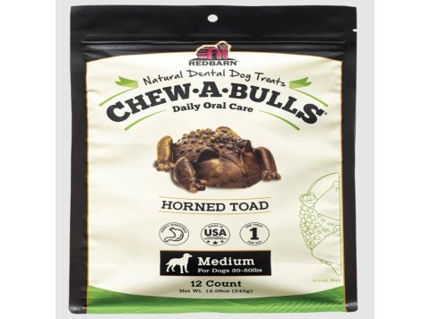 Redbarn Pet Products Chew-A-Bulls Dental Dog Treat Toad 1ea/12 pk, MD