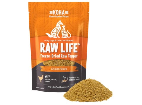 Koha Dog Cat Grain Free Raw Freeze Dried Topper Chicken 8oz.