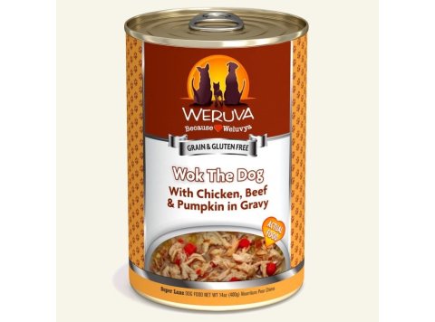 Weruva Wok The Dog With Chicken; Beef And Pumpkin In Gravy 14oz. (Case of 12)