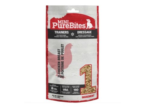 Purebites Freeze Dried Mini Trainers Dog Treats Chicken Breast 2.1oz.