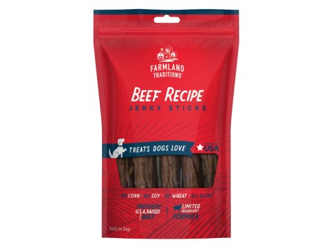 Farmland Traditions Simple Snacks Beef Jerky Sticks Dog Treats 1ea/14oz.