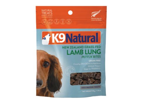 K9 Naturals Dog Air Dried Lamb Lung Bites 1.7oz.