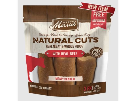 Merrick Dog Natural Cut Beef Large Chew 3 Count