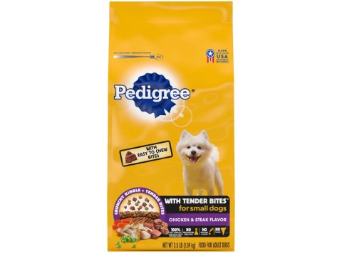 Pedigree Complete Nutrition Tender Bites Small Breed Adult Dry Dog Food Chicken & Steak 1ea/3.5 lb