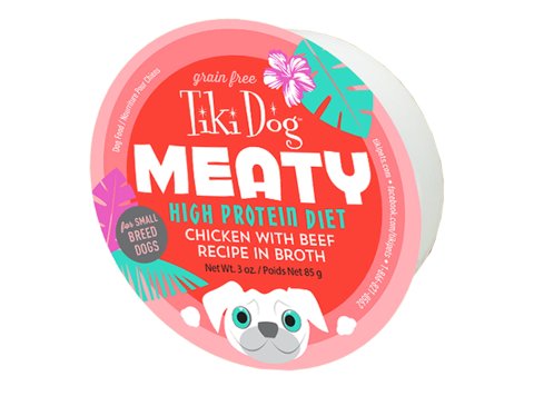 Tiki Pets Dog Mighty Chicken Beef 3oz. (Case of 4)