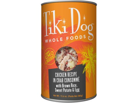 Tiki Pets Dog Whole Foods Chicken Recipe in Crab Consomm 13.6oz. (Case Of 12)