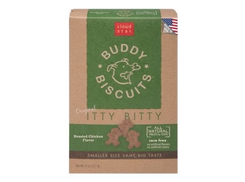 Cloud Star Original Itty Bitty Buddy Biscuits With Roasted Chicken Dog Treats; 8-oz. Box