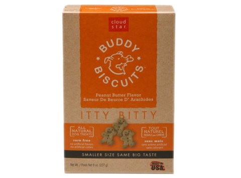 Cloud Star Original Itty Bitty Buddy Biscuits With Peanut Butter Dog Treats; 8-Oz. Box