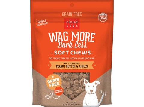 Cloudstar Wagmore Dog Grain Free Soft And Chewy Peanut Butter And Apple 5oz.