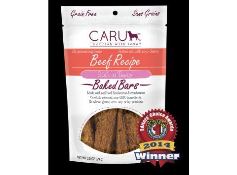 Caru Dog Natural Beef Recipe Bars4oz.