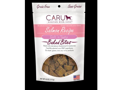 Caru Dog Natural Salmon Recipe Bites 4oz.