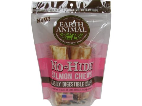 Earth Animal No Hide Salmon Chews Dog Treats; Medium 2Pack