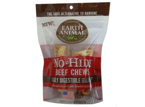 Earth Animal No Hide Beef Chews Dog Treats;Small ; 2 Pack