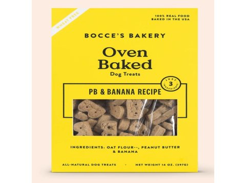 Bocce's Bakery Dog Just Peanut Butter And Banana Biscuits 14oz.