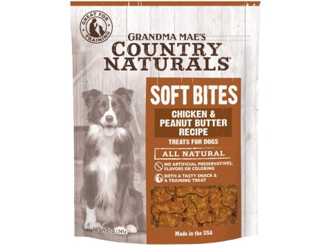 Grandma Mae's Country Naturals Soft Bites Dog Treats Chicken & Peanut Butter 1ea/5oz.
