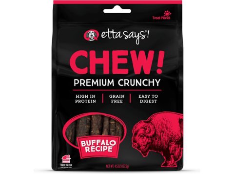 Etta Says! Chew! Premium Crunchy Dog Treats Buffalo 1ea/4.5 oz