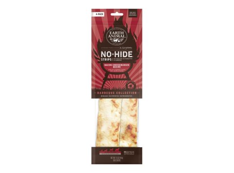 Earth Animal Dog No-Hide Bbq Strips Bacon Cheeseburger 4 Pack