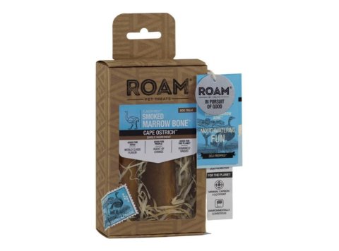 Roam Flavor Rich Smoked Marrow Bones Ostrich 2 Pk