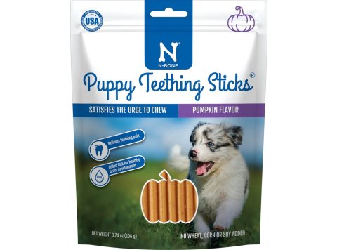 Nbone Puppy Teething Sticks Pumpkin 17 Ct