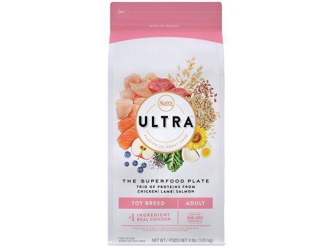 Nutro Products Ultra High Protein Toy Breed Adult Dry Dog Food Trio of Proteins (Chicken, Lamb, & Salmon) 1ea/4 lb