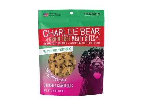 Charlee Bear Dog Meaty Bites Chicken & Cranberry 2.5oz.