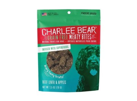 Charlee Bear Dog Meaty Bites Beef Liver & Apples 2.5oz