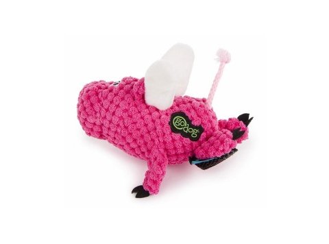 GoDog Checkers - Flying Pink Pig Mini with Chew Guard Technology