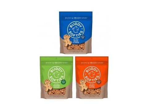Buddy Biscuits Healthy Whole Grain Soft & Chewy Treats 6 oz. Bacon & Cheese
