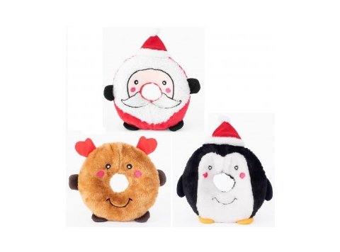 ZippyPaws Holiday Donutz Buddies Santa