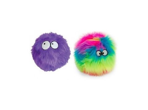 GoDog Furballz Chew Guard Squeaky Plush Dog Toy Small
