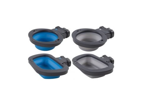 Dexas Collapsible Kennel Bowl 1 Cup Light Grey