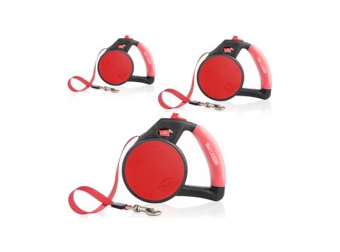 Wigzi Gel Leash - Retractable Red Small