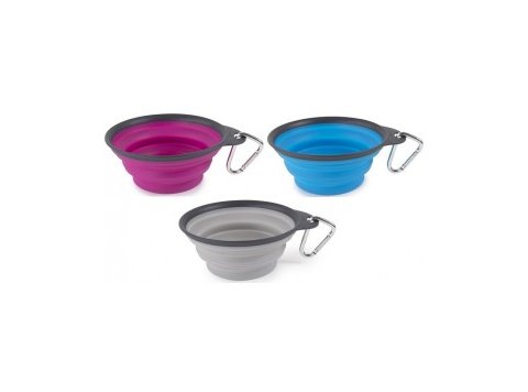 Dexas Collapsible Travel Cup with Carabiner 2 Cup Pro Blue