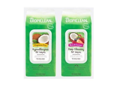 Tropiclean Deodorizing Wipes 100 Count Deep Cleansing