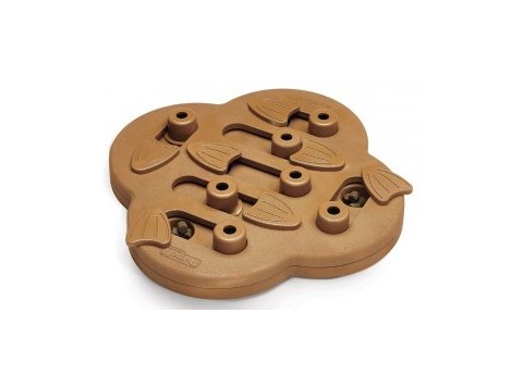 Nina Ottosson Dog Hide N' Slide Interactive Treat Puzzle Dog Toy, Tan - Level 2 (Intermediate)