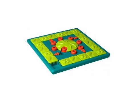 Nina Ottosson MultiPuzzle Interactive Dog Treat Puzzle Toy, Blue - Level 4 (Expert)