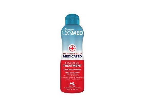 TropiClean OxyMed Medicated Rinse - Anti Itch Oatmeal Treatment 20 oz