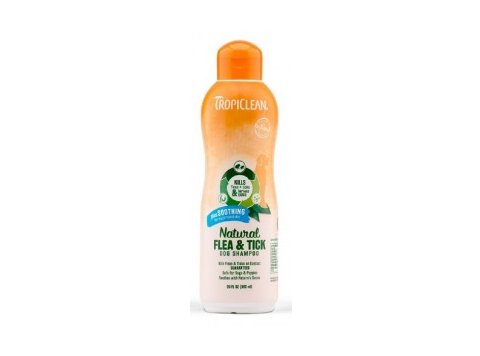 TropiClean Natural Flea & Tick + Soothing Shampoo 20 oz