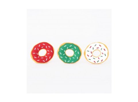 ZippyPaws Holiday Miniz Donutz 3 Pack