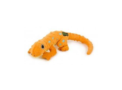 GoDog Bubble Gecko Chew Guard Squeaky Plush Dog Toy