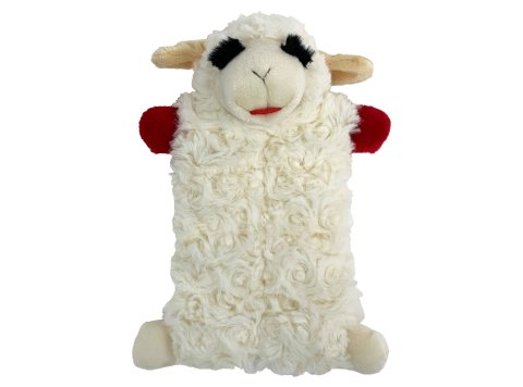 Multipet Lamb Chop Squeaker Mat Plush Dog Toy 9"