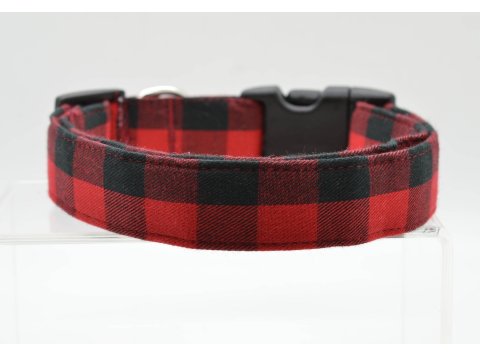 Red & Black Buffalo Plaid Collar X-Small