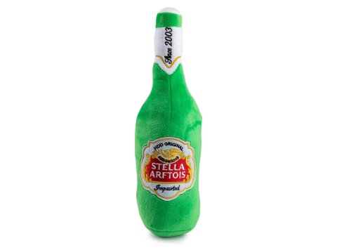 Stella Arftois Beer Bottle Squeaker Dog Toy
