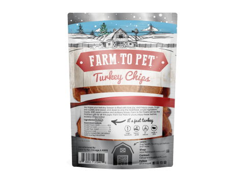 Holiday Turkey Chips Dog Treats (4 oz) Silver