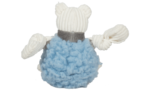 Durable Plush & Squeaky FlufferKnottie™ Whitney Polar Bear Small