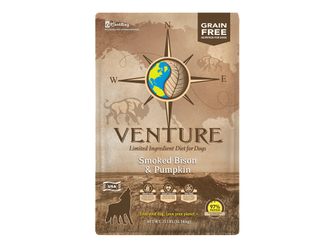Earthborn Holistic Venture LID Dry Dog Food Smoked Bison & Pumpkin 1ea/25 lb